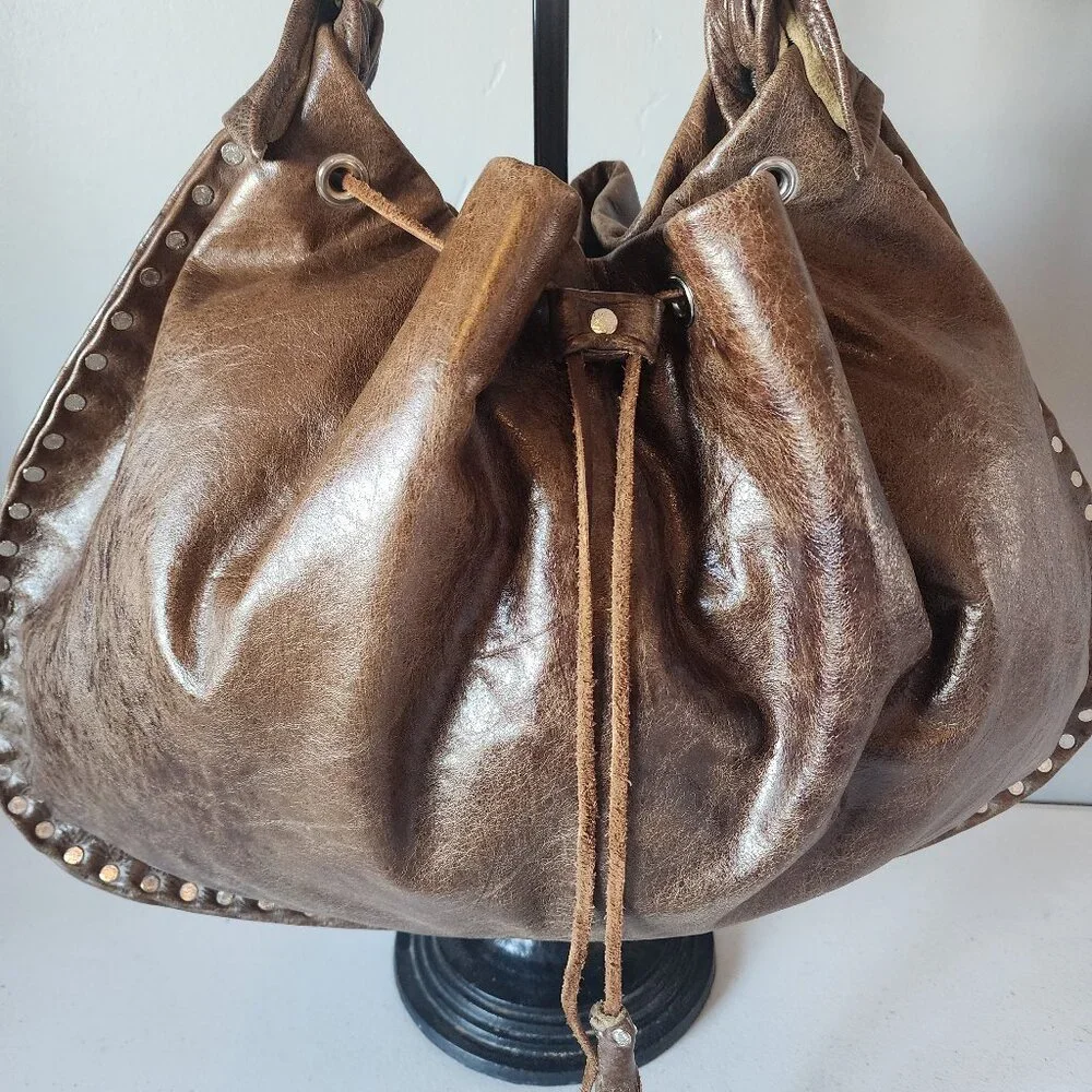 Vintage Large Leather Hobo "EUC" - Picture 4 of 16